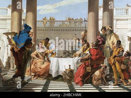 Das Festmahl von Cleopatra von Giovanni Battista Tiepolo Stockfoto