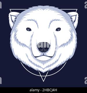 Vektorgrafik Eisbärkopf Stock Vektor