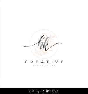 HK erste Handschrift minimalistischen geometrischen Logo Vorlage Vektor-Kunst, Logo für Business-Schönheit, Mode und andere Kunst Stock Vektor