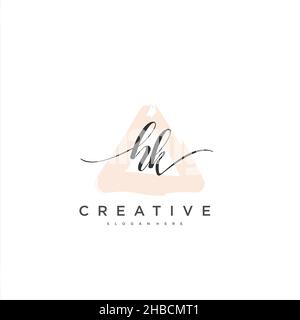 HK erste Handschrift minimalistischen geometrischen Logo Vorlage Vektor-Kunst, Logo für Business-Schönheit, Mode und andere Kunst Stock Vektor