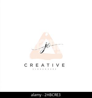 JO erste Handschrift minimalistischen geometrischen Logo Vorlage Vektor-Kunst, Logo für Business-Schönheit, Mode und andere Kunst Stock Vektor