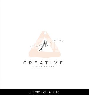 JV erste Handschrift minimalistischen geometrischen Logo Vorlage Vektor-Kunst, Logo für Business-Schönheit, Mode und andere Kunst Stock Vektor