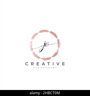 JO erste Handschrift minimalistischen geometrischen Logo Vorlage Vektor-Kunst, Logo für Business-Schönheit, Mode und andere Kunst Stock Vektor