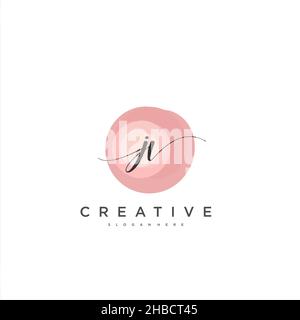 JV erste Handschrift minimalistischen geometrischen Logo Vorlage Vektor-Kunst, Logo für Business-Schönheit, Mode und andere Kunst Stock Vektor