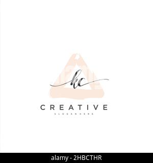 KC anfängliche Handschrift minimalistische geometrische Logo Vorlage Vektor-Kunst, Logo für Business-Schönheit, Mode und andere Kunst Stock Vektor