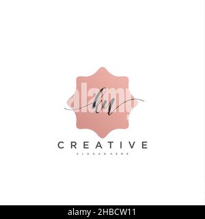 KU anfängliche Handschrift minimalistische geometrische Logo Vorlage Vektor-Kunst, Logo für Business-Schönheit, Mode und andere Kunst Stock Vektor