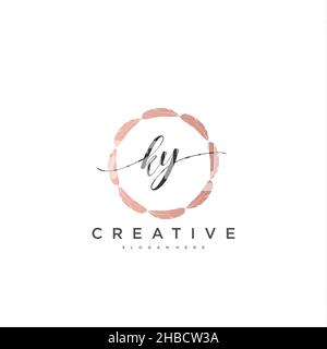 KY erste Handschrift minimalistischen geometrischen Logo Vorlage Vektor-Kunst, Logo für Business-Schönheit, Mode und andere Kunst Stock Vektor