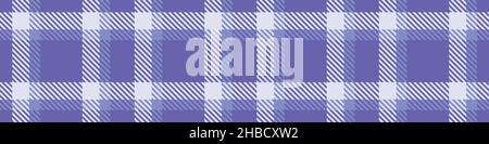 Peri lila Tartan Farbe des Jahres Rand Textur. Tonal karierte karierte trendige Textur Hintergrund. Weiche Pastell periwinkle blau Vektor wiederholen Fliese Stock Vektor