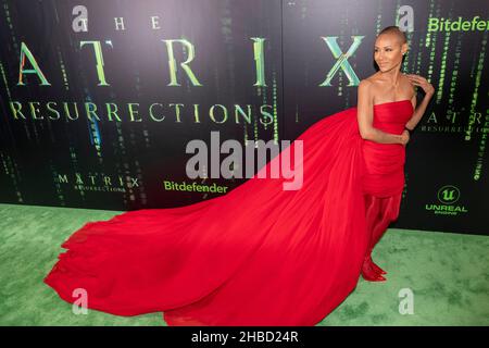 San Francisco, Usa. 18th Dez 2021. Jada Pinkett Smith nimmt an der US-Premiere von Matrix Resurrections am 18. Dezember 2021 in San Francisco, Kalifornien, USA, Teil. (Foto: Yichuan Cao/Sipa USA) Quelle: SIPA USA/Alamy Live News Stockfoto