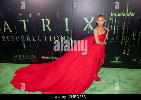 San Francisco, Usa. 18th Dez 2021. Jada Pinkett Smith nimmt an der US-Premiere von Matrix Resurrections am 18. Dezember 2021 in San Francisco, Kalifornien, USA, Teil. (Foto: Yichuan Cao/Sipa USA) Quelle: SIPA USA/Alamy Live News Stockfoto