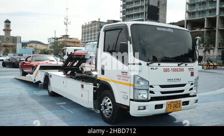 Pattaya Auto am Strand Sonntag, 19th 2021. Dezember Stockfoto