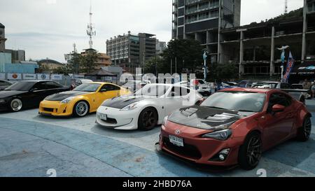 Pattaya Auto am Strand Sonntag, 19th 2021. Dezember Stockfoto