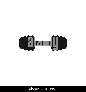 Kurzhantel-Symbol. Einfaches Stil Fitness Salon Poster Hintergrund Symbol. Design-Element mit Logo des Fitnessstudios. Kurzhantel-T-Shirt-Druck. Vektor für Aufkleber. Stock Vektor