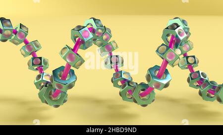 3D minimal motion Design Art intro Unendliche Animation modern minimal concept 3D rendern Stockfoto