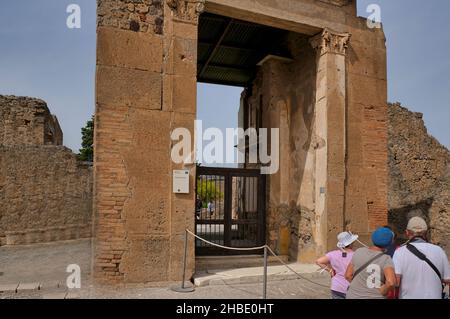 Das Haus des Faun war eines der größten und beeindruckendsten Privathäuser in Pompeji, Italien, und beherbergte viele große Kunstwerke Stockfoto