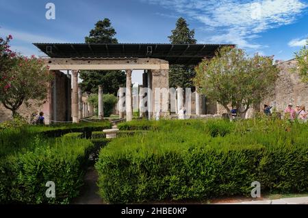 Das Haus des Faun war eines der größten und beeindruckendsten Privathäuser in Pompeji, Italien, und beherbergte viele große Kunstwerke Stockfoto