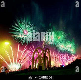 Feuerwerk in Doha, KATAR Stockfoto