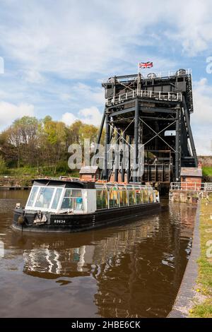 Der Anderton-Bootslift in der Insel Stockfoto