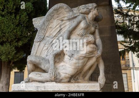 Kriegsdenkmal in der Stadt Ubeda, Provinz Jaén, Andalusien, Spanien Stockfoto