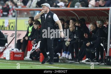 firo: 19.12.2021 Fuvuball: Fußball: 1. Bundesliga, Saison 2021/2022 1.FC kV? ln, Köln - VfB Stuttgart-Trainer Steffen Baumbart Stockfoto