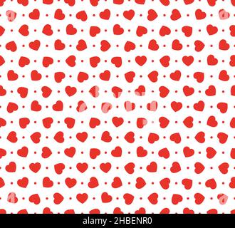 Rote Herzen nahtlose Muster. Vector Illustration Stock Vektor