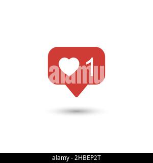 Rot wie Zähler Symbol Vektor isoliert auf weißem Hintergrund Stock Vektor