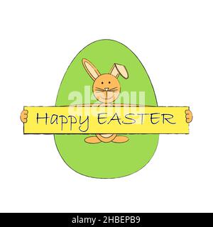 Happy easter Rabbit Vektor-Muster mit osterei. Stock Vektor
