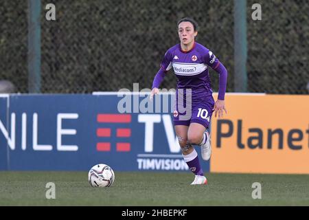 Formello, Italien. 19th Dez 2021. Michela Catena von ACF Fiorentina am zweiten Tag der Coppa Italia Group F zwischen S.S. Lazio und ACF Fiorentina am 19. Dezember 2021 im Stadio Mirko Fersini, Formello Italien. Kredit: Unabhängige Fotoagentur/Alamy Live Nachrichten Stockfoto