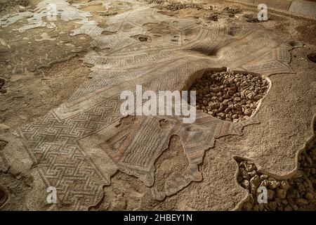 Archäologisches Museum Hatay:Es ist ein Museum mit vielen Mosaiken aus der römischen Zeit. Antiochia Mosaic Museum mit der größten Anzahl von Mosaic Stockfoto