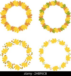 Satz herbstlicher Rahmen, Vektorgrafik Stock Vektor