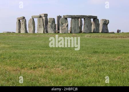 Stonehenge, ein prähistorisches Denkmal auf der Salisbury Plain in Wiltshire, England Stockfoto