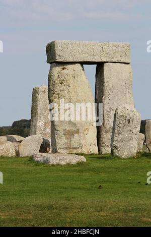 Stonehenge, ein prähistorisches Denkmal auf der Salisbury Plain in Wiltshire, England Stockfoto