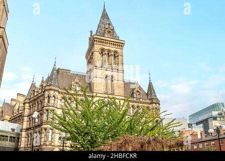 Manchester Town Hall ist ein Gebäude, England, das Manchester City Council beherbergt. Stockfoto