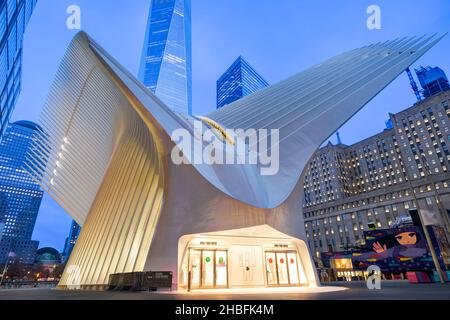 Der Oculus im World Trade Center. Blick von der Church Street, New York City. New York, USA Stockfoto