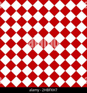 Rot weiße Quadrate nahtloses Muster. Stock Vektor
