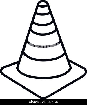 Vektorgrafik für Symbole der Kegel-Linie auf weißem Hintergrund Stock Vektor
