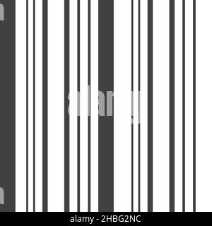 Grau-weiße Streifen im nahtlosen Muster. Vektorgrafik. Stock Vektor