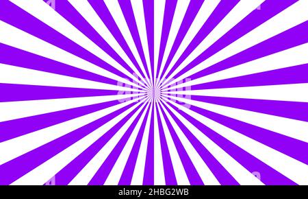 Lila weiße Farbe Burst Hintergrund. Strahlen Hintergrund im Retro-Stil. Vektor. Stock Vektor