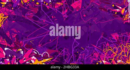 Hip Hop Street Art Graffiti-Stil Urban Kalligraphie Vektor Illustration Hintergrund Kunst Stock Vektor
