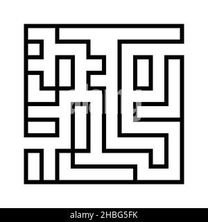 Maze pädagogische Logik Labyrinth-Spiel für Kinder finden den richtigen Weg Stock Illustration Stock Vektor