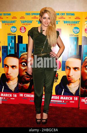 Esmee Denter bei der Premiere von Anuvahood am Empire Leicester Square, London. Stockfoto