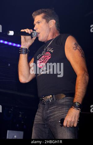 David Hasselhoff tritt im GAY Heaven Nightclub in London auf. Stockfoto