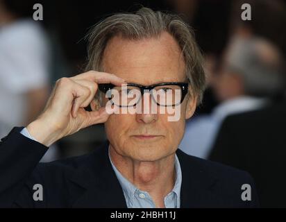 Bill Nighy kommt zur britischen Premiere von Total Recall im Vue West End, London. Stockfoto