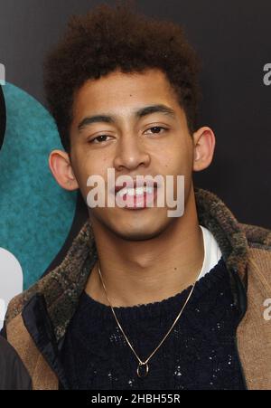 Jordan Stephens von Rizzle startet bei „BT Infinity presents....Live from the 34th Floor“ im BT Tower im Zentrum von London. Stockfoto