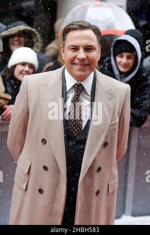 David Walliams kommt bei den britischen Got Talent Auditions im Palladium in Zentral-London an. Stockfoto