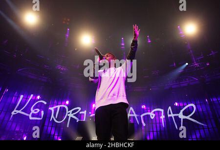 Kendrick Lamar tritt beim iTunes Festival im Roundhouse in London auf. Stockfoto