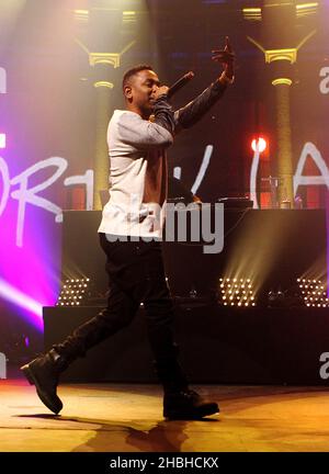 Kendrick Lamar tritt beim iTunes Festival im Roundhouse in London auf. Stockfoto