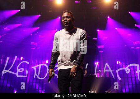 Kendrick Lamar tritt beim iTunes Festival im Roundhouse in London auf. Stockfoto