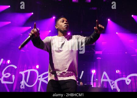 Kendrick Lamar tritt beim iTunes Festival im Roundhouse in London auf. Stockfoto