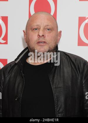 Shaun Ryder von Happy Mondays nimmt an den Q Awards im Grosvenor House Hotel in London Teil. Stockfoto